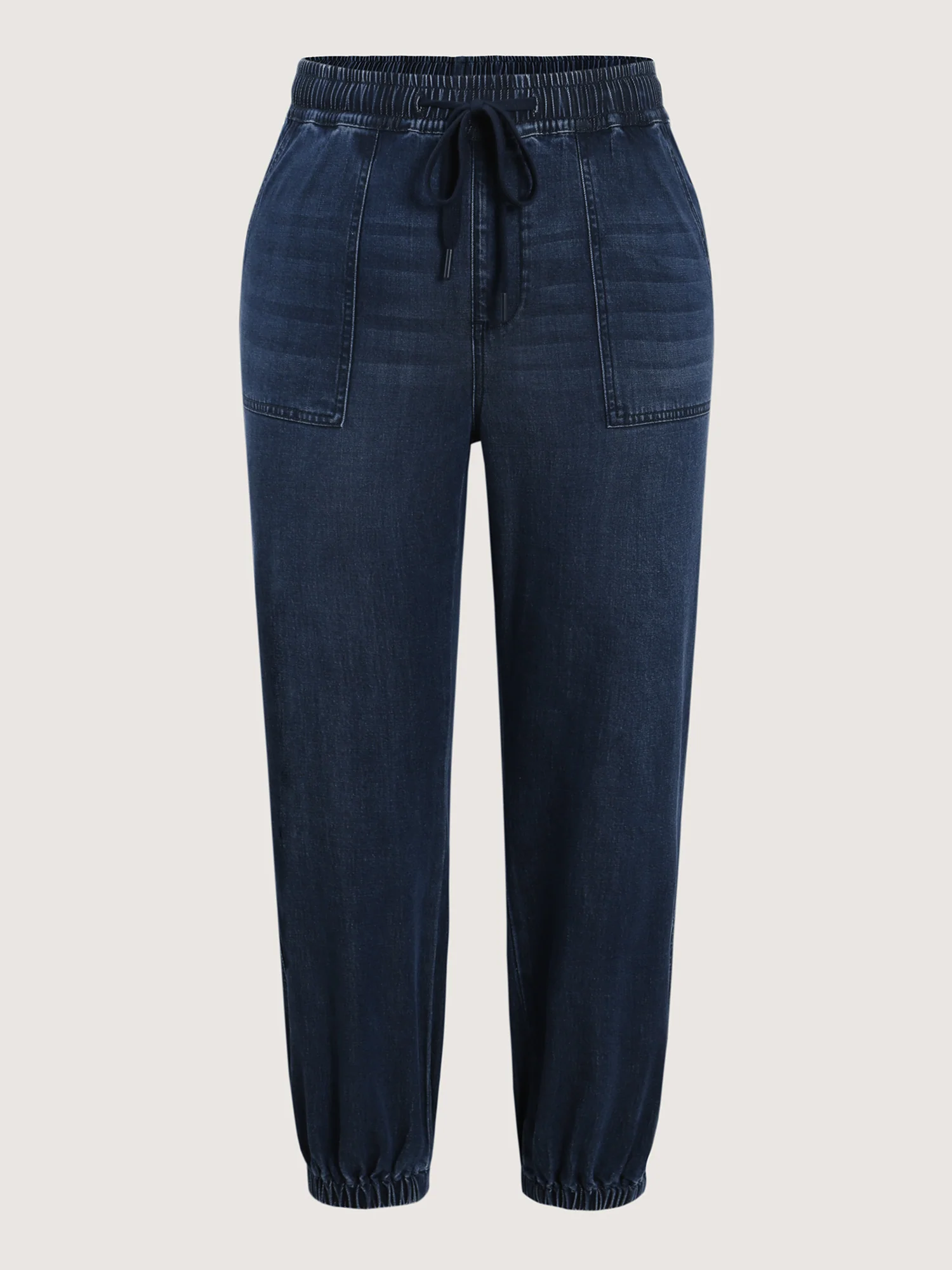 Supersoft Drawstring Waist Cuffed Jeans - Image 8