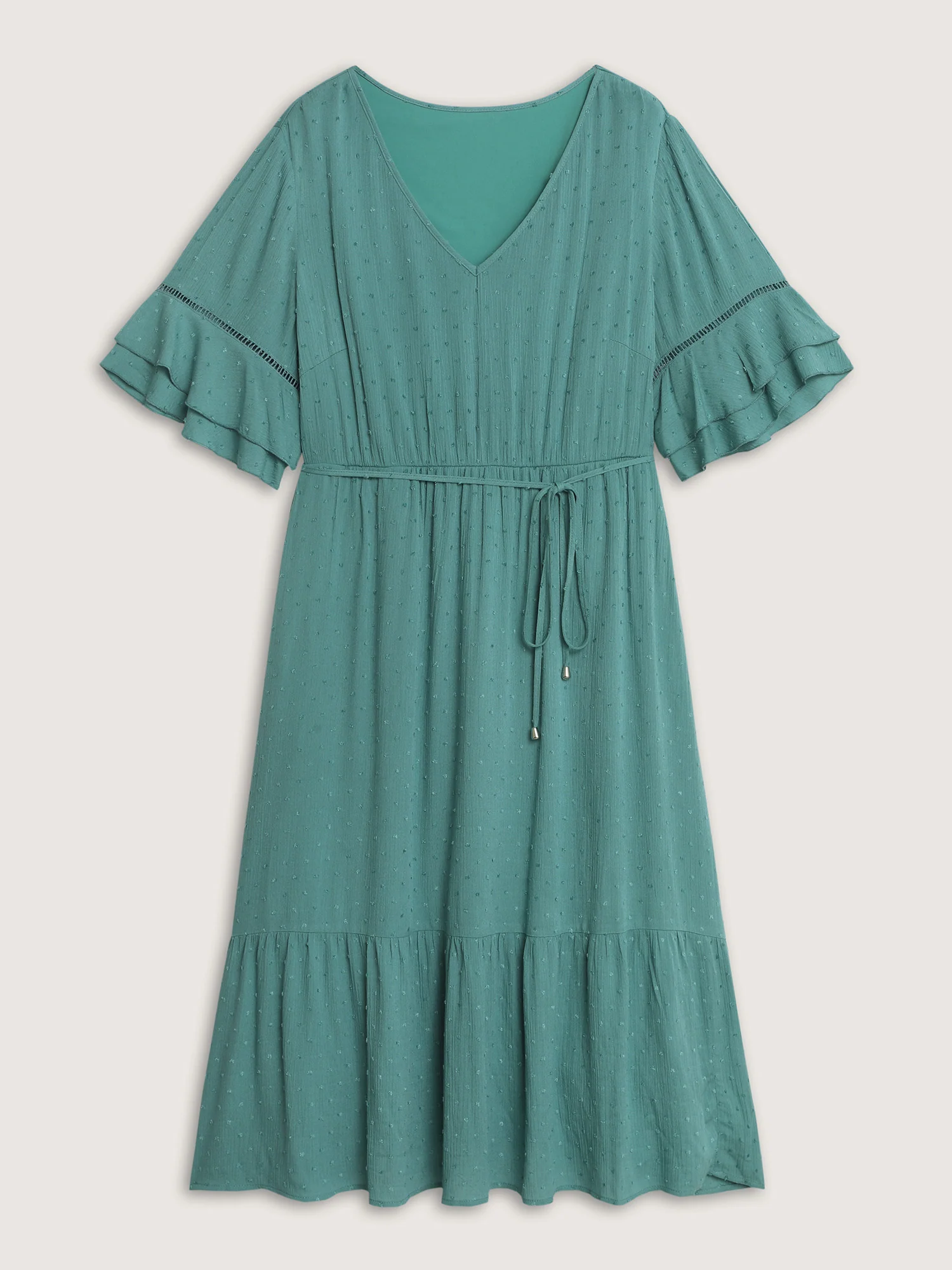 Supersoft Drawstring Waist V-Neck Dress - Image 7