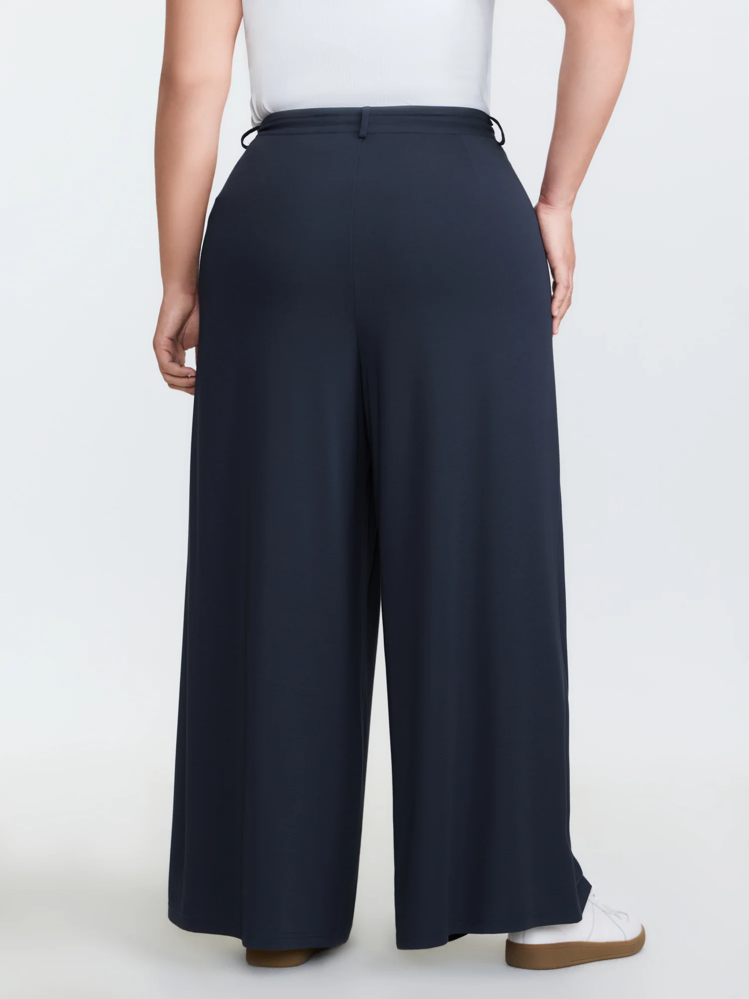 Supersoft Drawstring Waist Wide-Leg Pants - Image 4