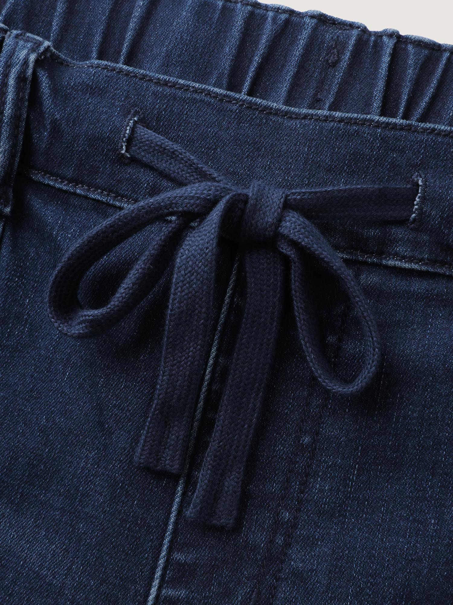 Supersoft Elastic Waist Drawstring Bootcut Jeans - Image 7