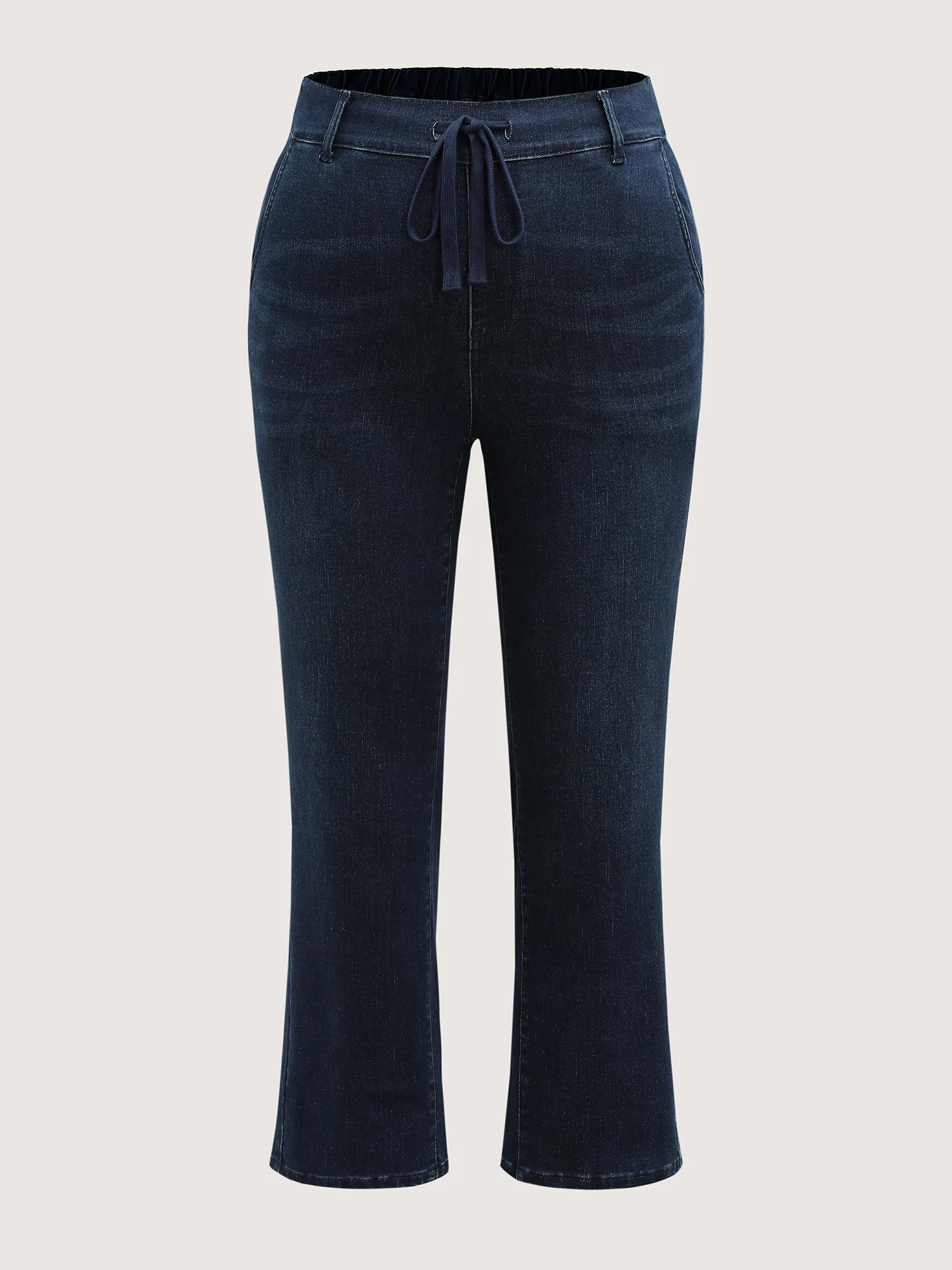 Pull-On High-Rise Straight-Leg Cropped Jeans - Image 8