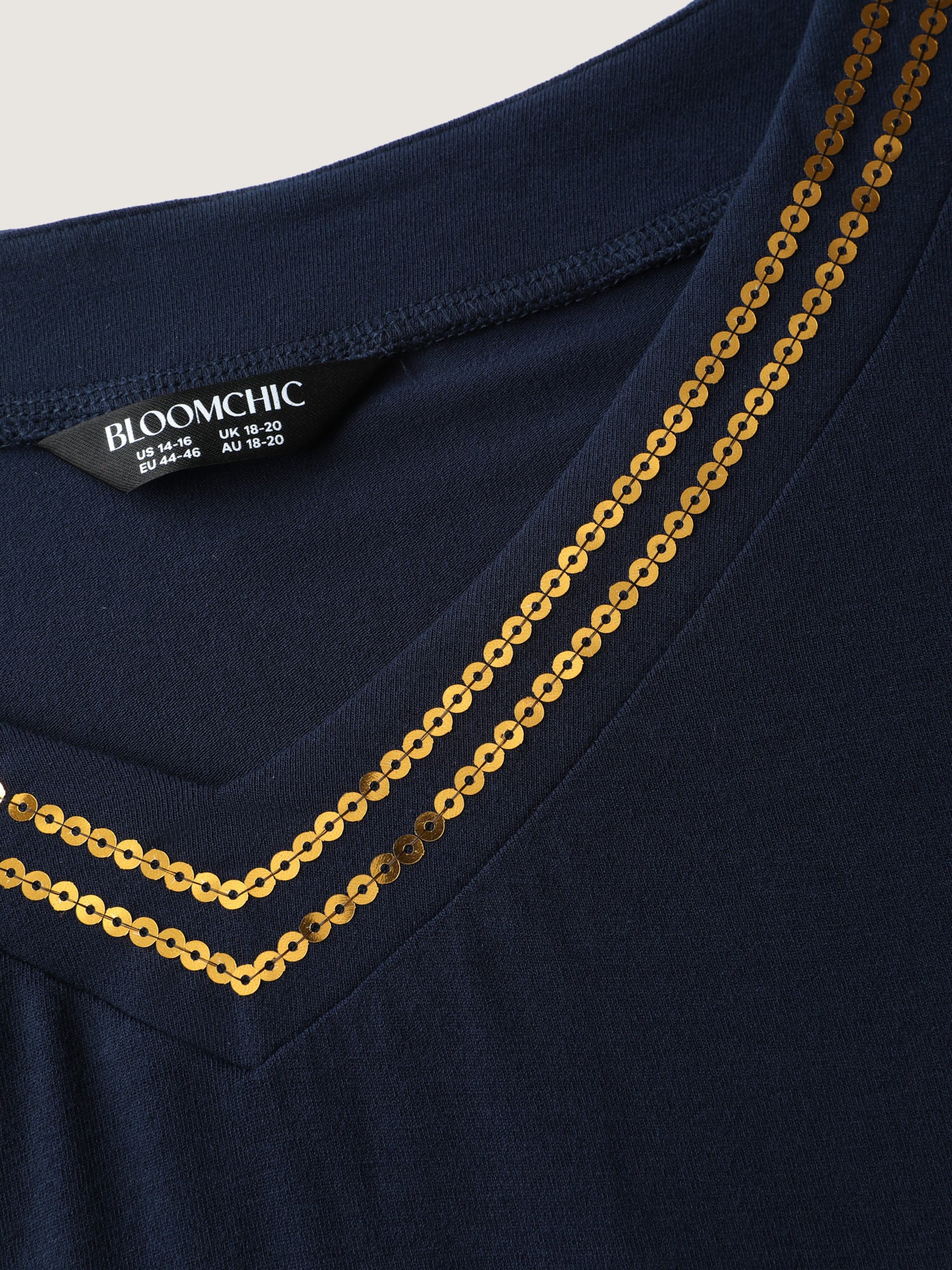 Supersoft Embroidered Bead Sequins T-Shirt - Image 5