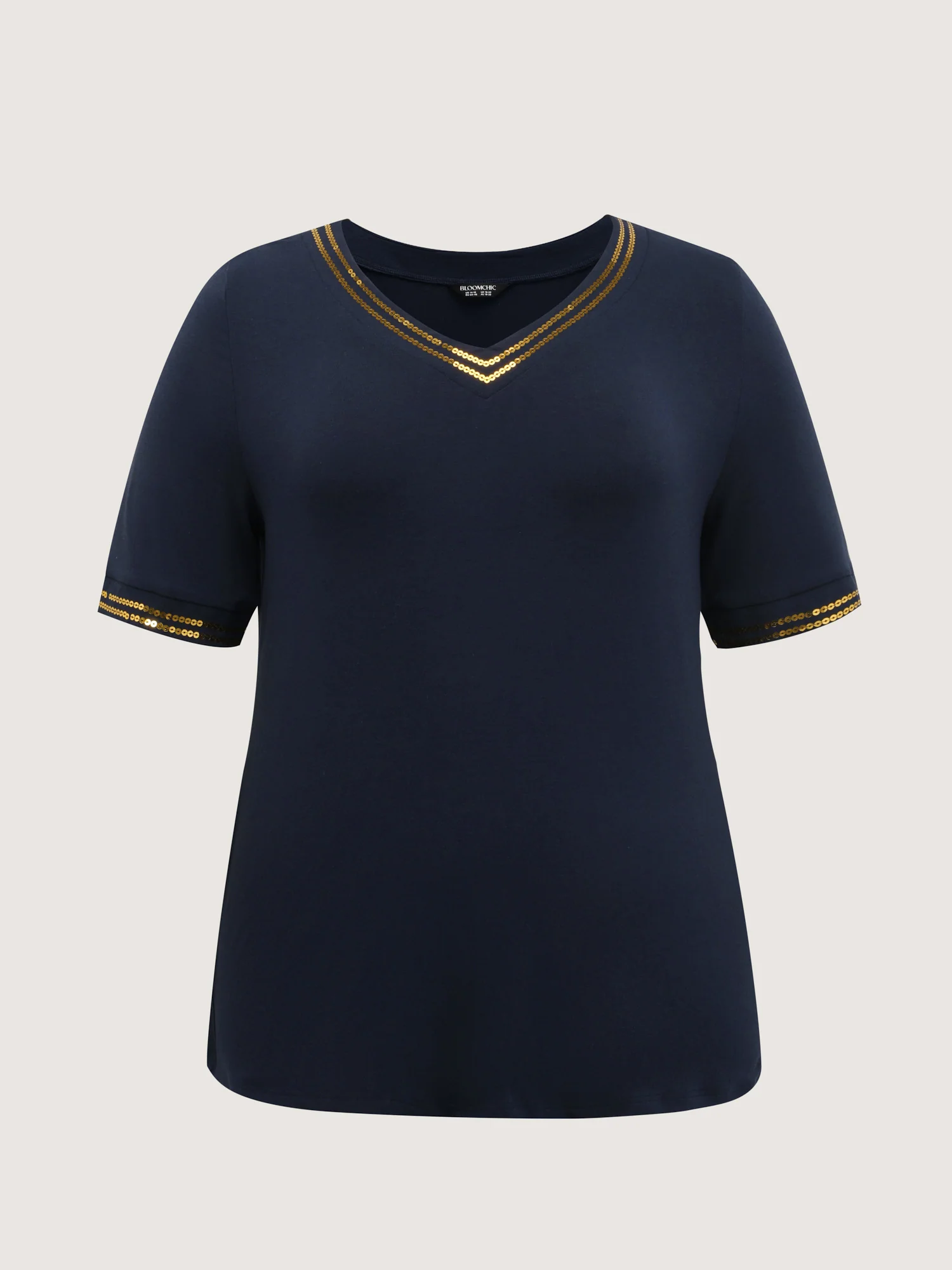 Supersoft Embroidered Bead Sequins T-Shirt - Image 7