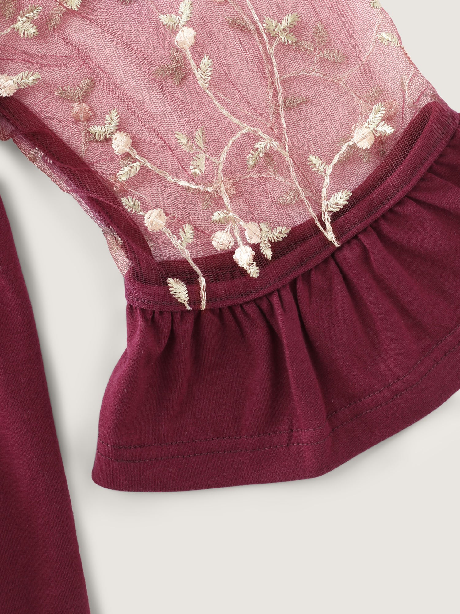 Supersoft Embroidered Cross-Strap Back Blouse - Image 5