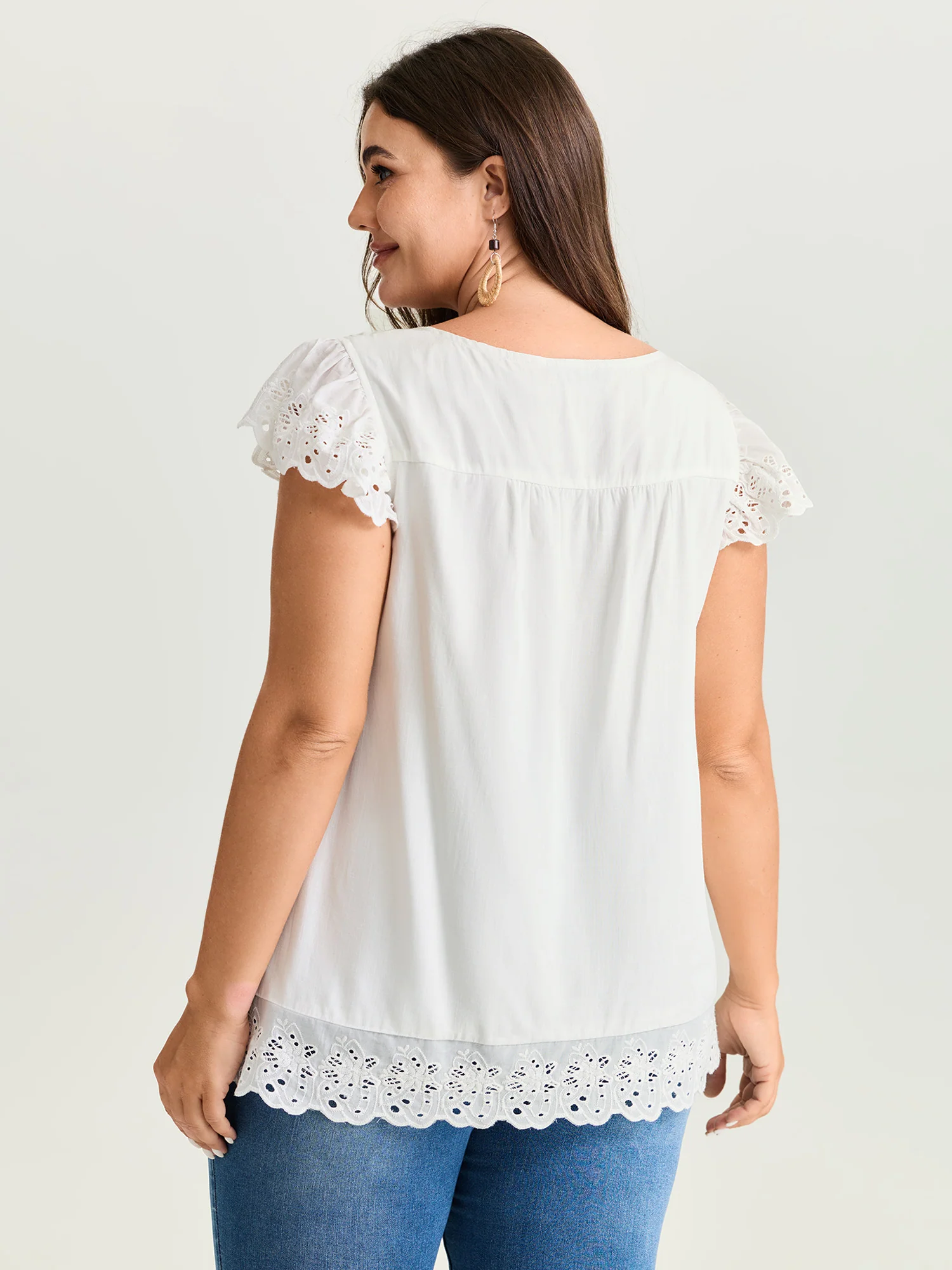 Supersoft Embroidered Cut Out Blouse - Image 4