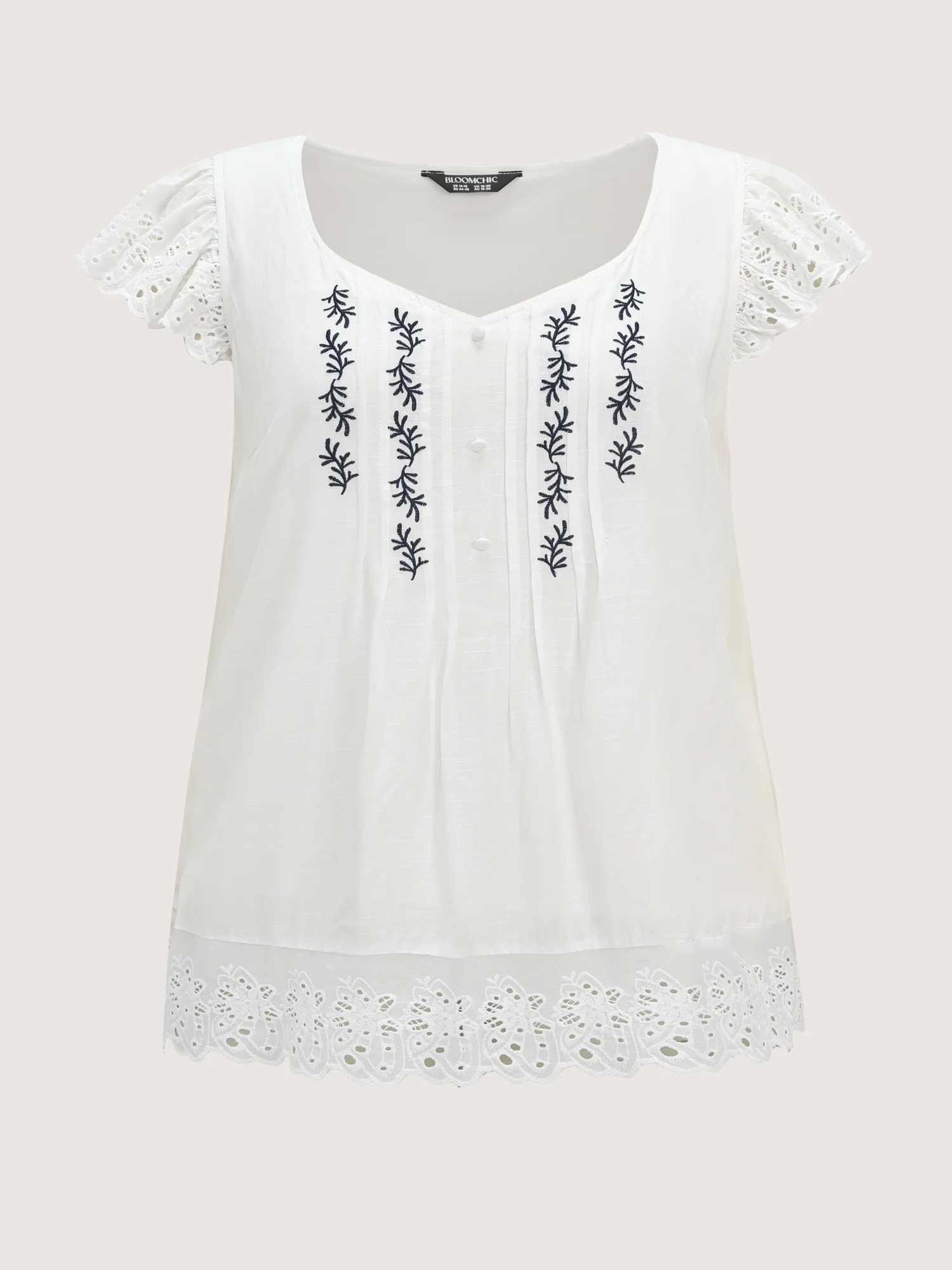 Supersoft Embroidered Cut Out Blouse - Image 7