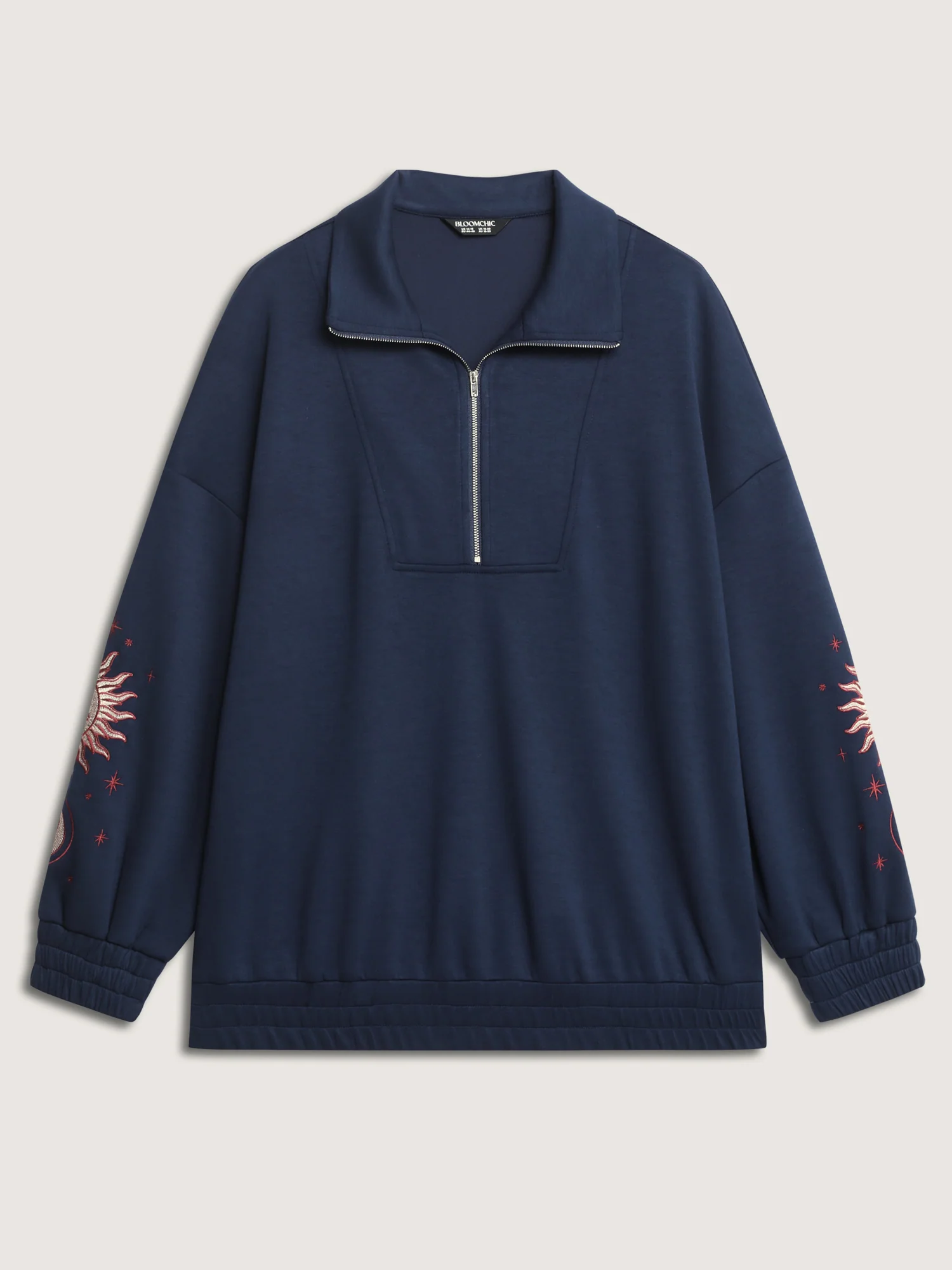 Supersoft Embroidered Half-Zip Sweatshirt - Image 7