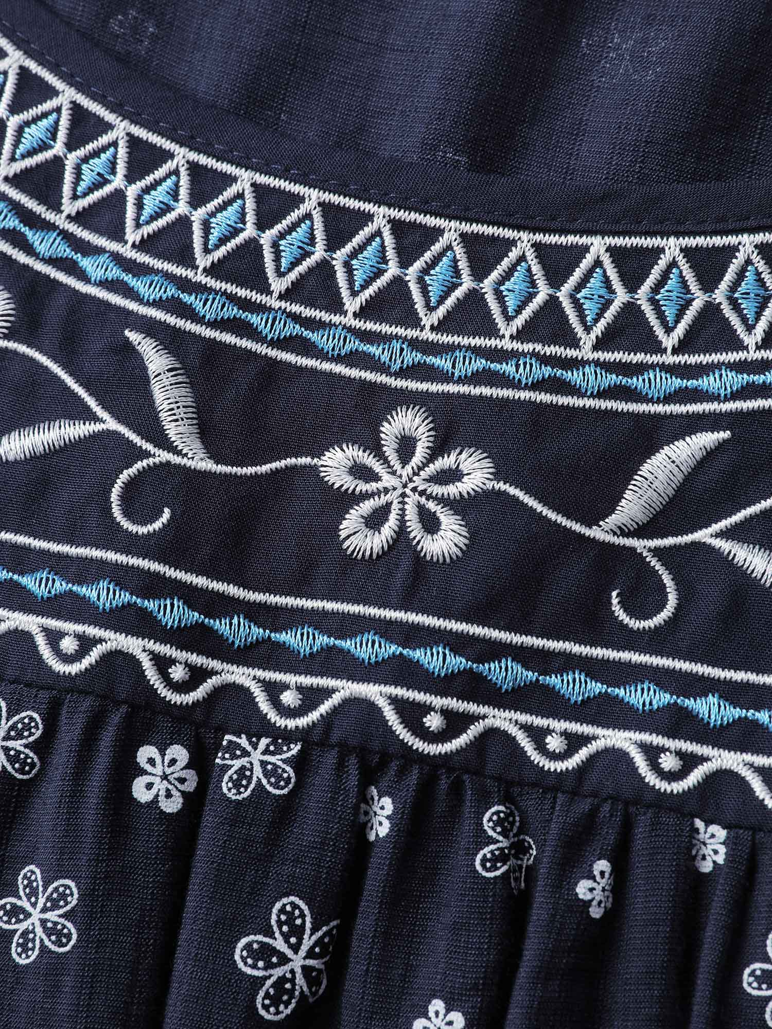 Supersoft Embroidered Ruffled Hem Blouse - Image 5