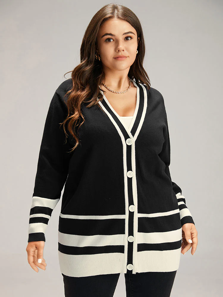 Supersoft Essentials Anti-Pilling Contrast Button Up Cardigan - Image 3