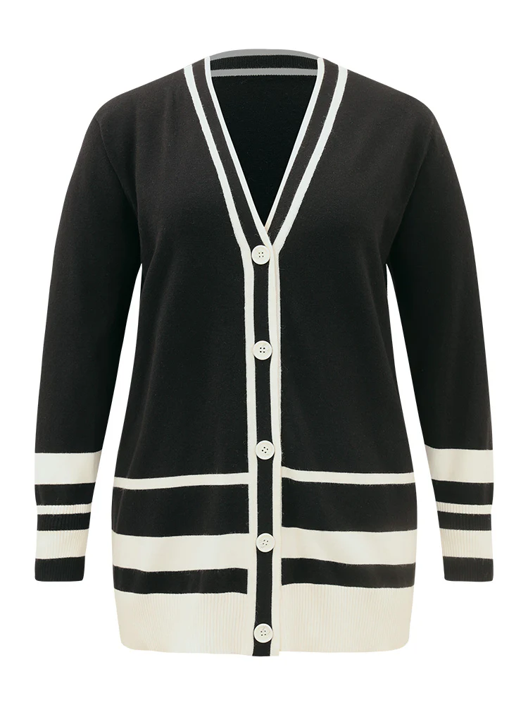 Supersoft Essentials Anti-Pilling Contrast Button Up Cardigan - Image 8