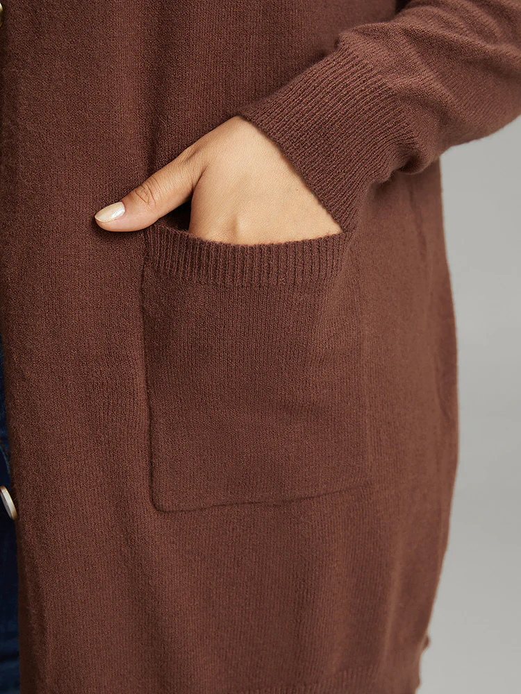 Supersoft Essentials Anti-Pilling Contrast Button Up Pullover - Image 7