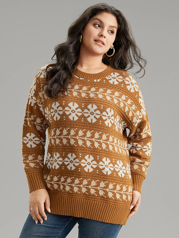 Supersoft Essentials Anti-Pilling Geo Print Elastic Cuffs Pullover - Image 4