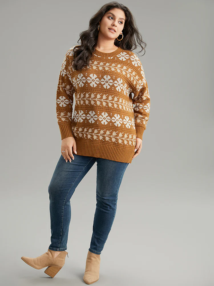 Supersoft Essentials Anti-Pilling Geo Print Elastic Cuffs Pullover - Image 6
