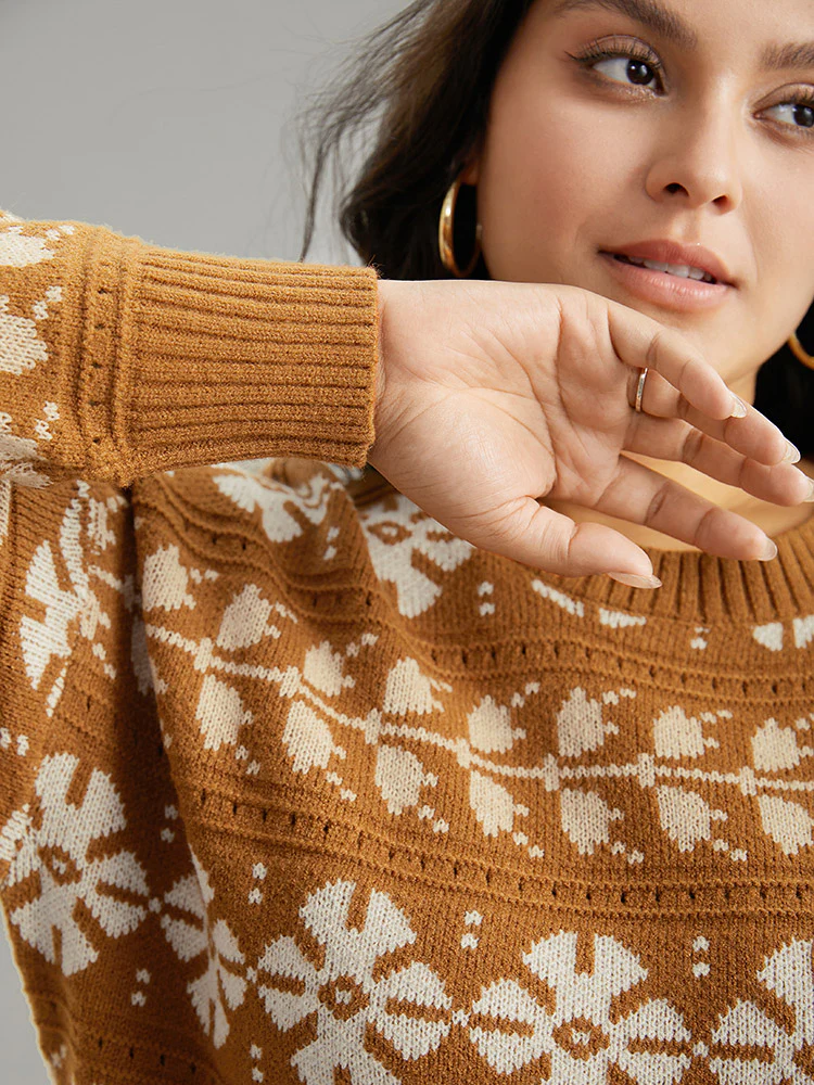 Supersoft Essentials Anti-Pilling Geo Print Elastic Cuffs Pullover - Image 7