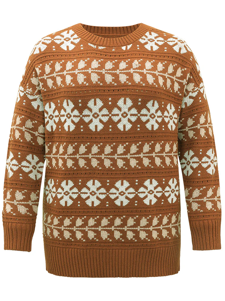 Supersoft Essentials Anti-Pilling Geo Print Elastic Cuffs Pullover - Image 8