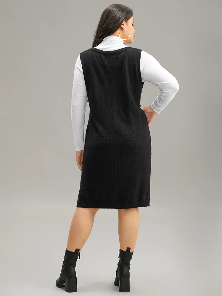 Supersoft Essentials Anti-Pilling Shoulderless Sweater Dress - Image 3