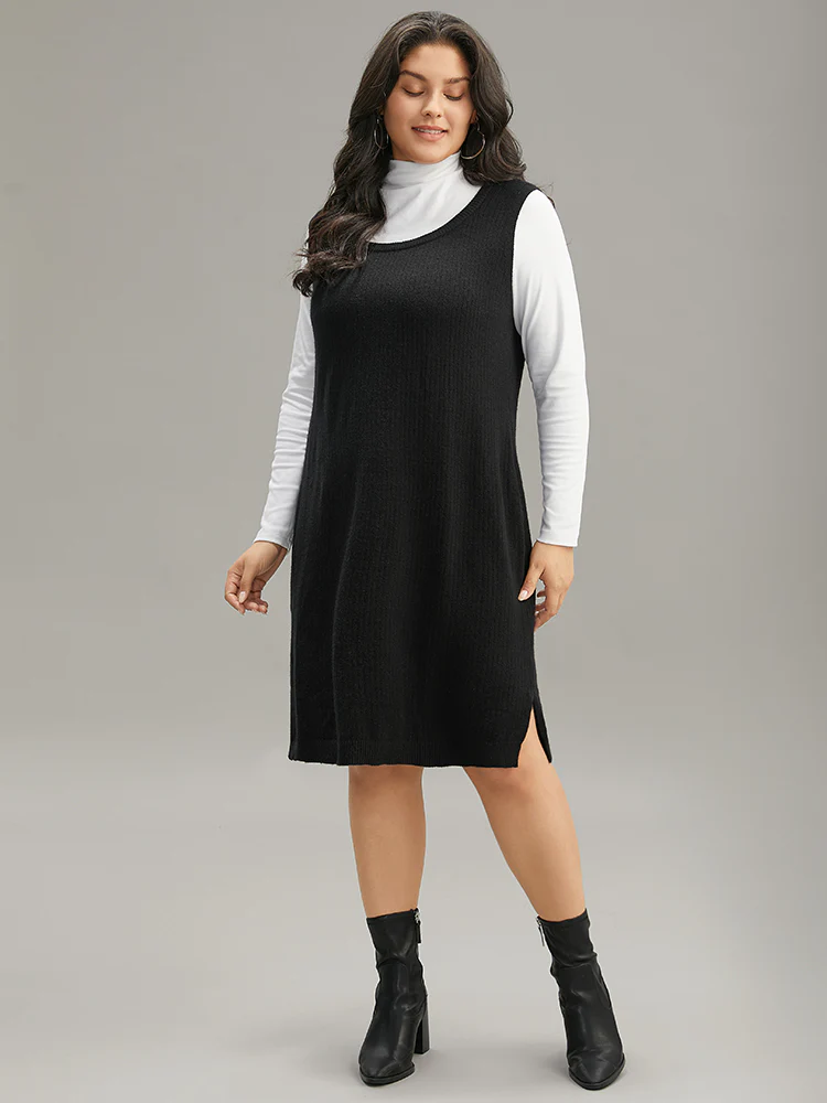 Supersoft Essentials Anti-Pilling Shoulderless Sweater Dress - Image 4