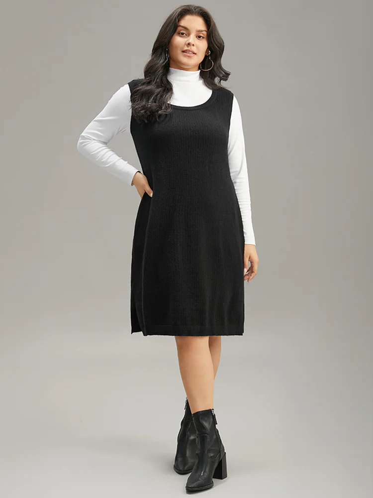 Supersoft Essentials Anti-Pilling Shoulderless Sweater Dress - Image 5