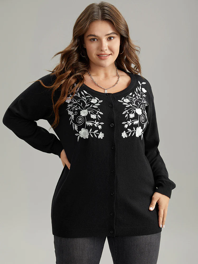 Supersoft Essentials Anti-Pilling Silhouette Floral Print Cardigan - Image 4