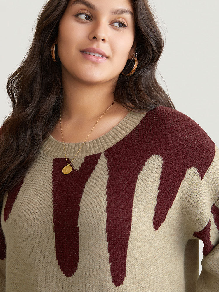 Supersoft Essentials Asymmetrical Colorblock Jacquard Pullover - Image 4
