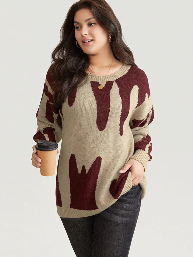 Supersoft Essentials Asymmetrical Colorblock Jacquard Pullover - Image 5
