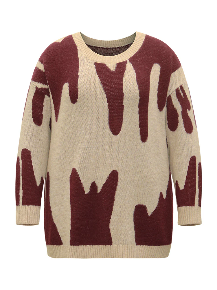 Supersoft Essentials Asymmetrical Colorblock Jacquard Pullover - Image 6