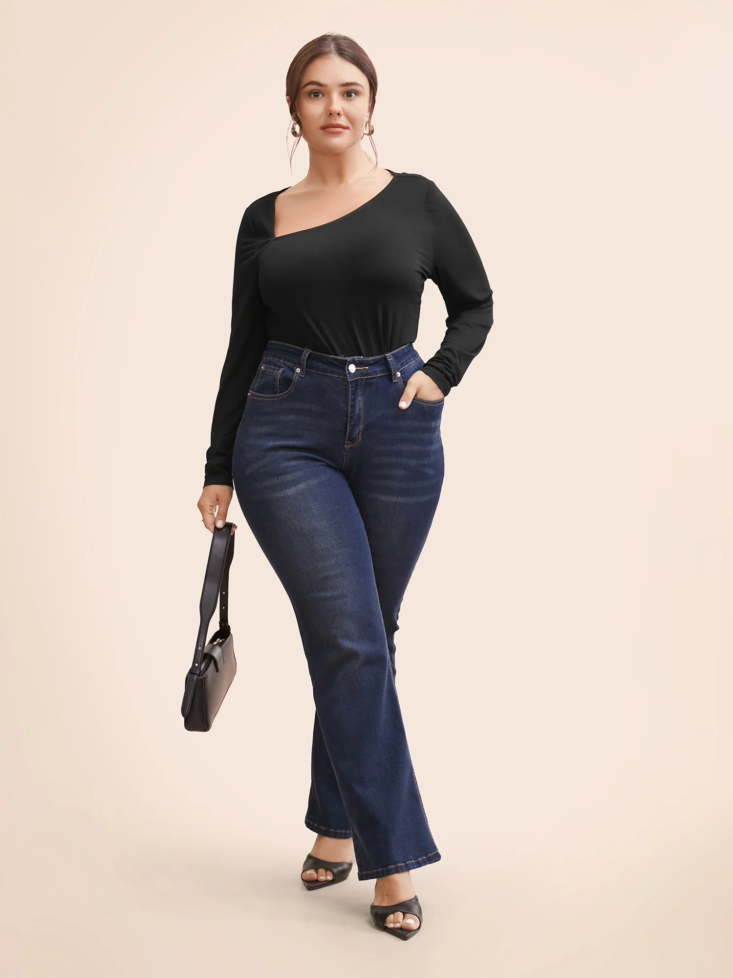 Supersoft Essentials Asymmetrical Neckline T-shirt - Image 3