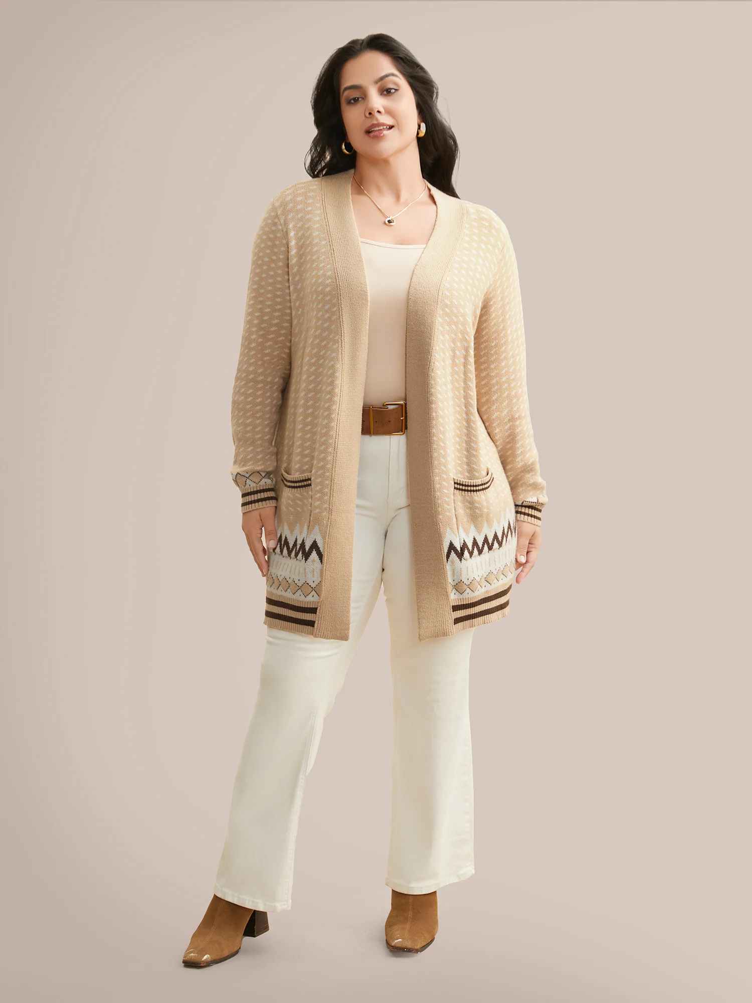 Supersoft Essentials Bandana Geometric Pocket Cardigan - Image 3