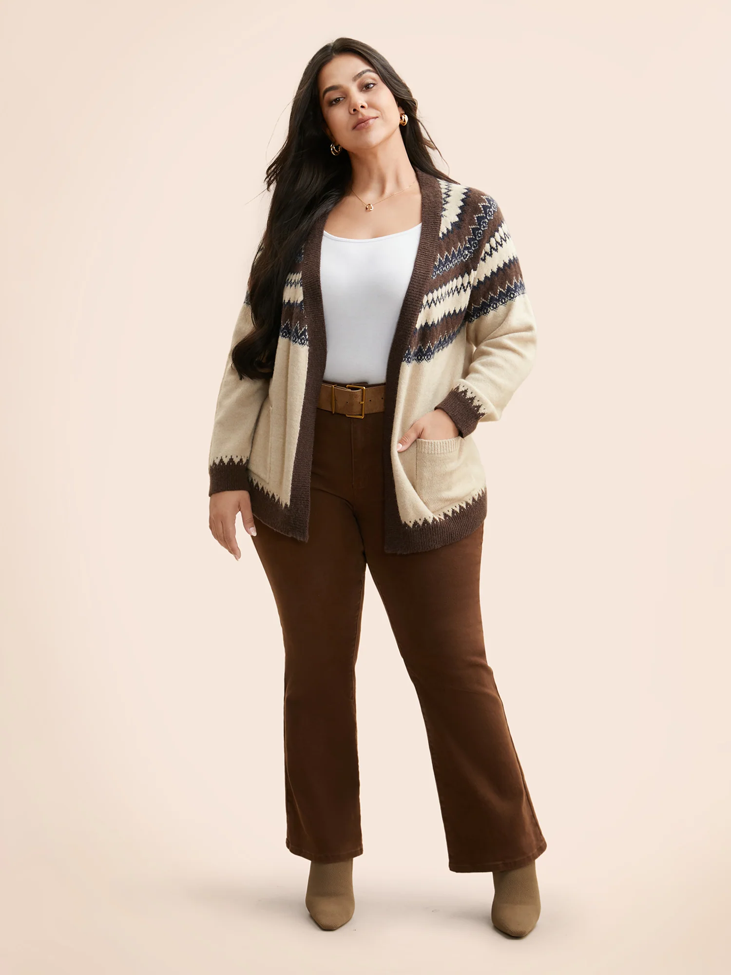 Supersoft Essentials Bandana Jacquard Pocket Cardigan - Image 3