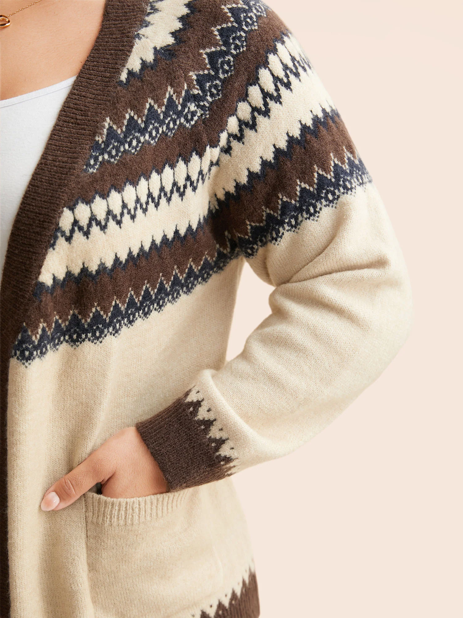 Supersoft Essentials Bandana Jacquard Pocket Cardigan - Image 4