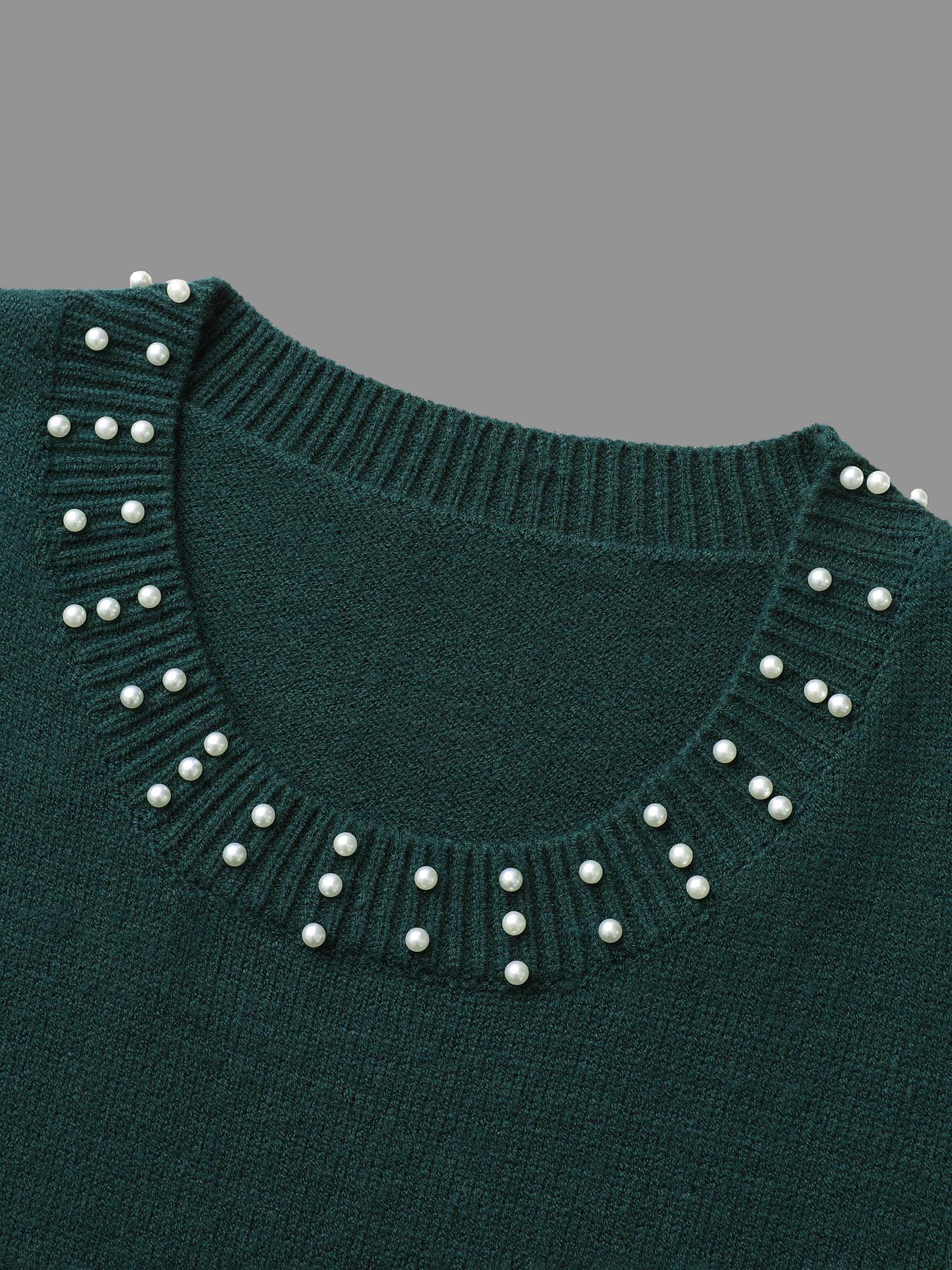 Supersoft Essentials Beaded Neckline Drop-Shoulder Pullover - Image 6