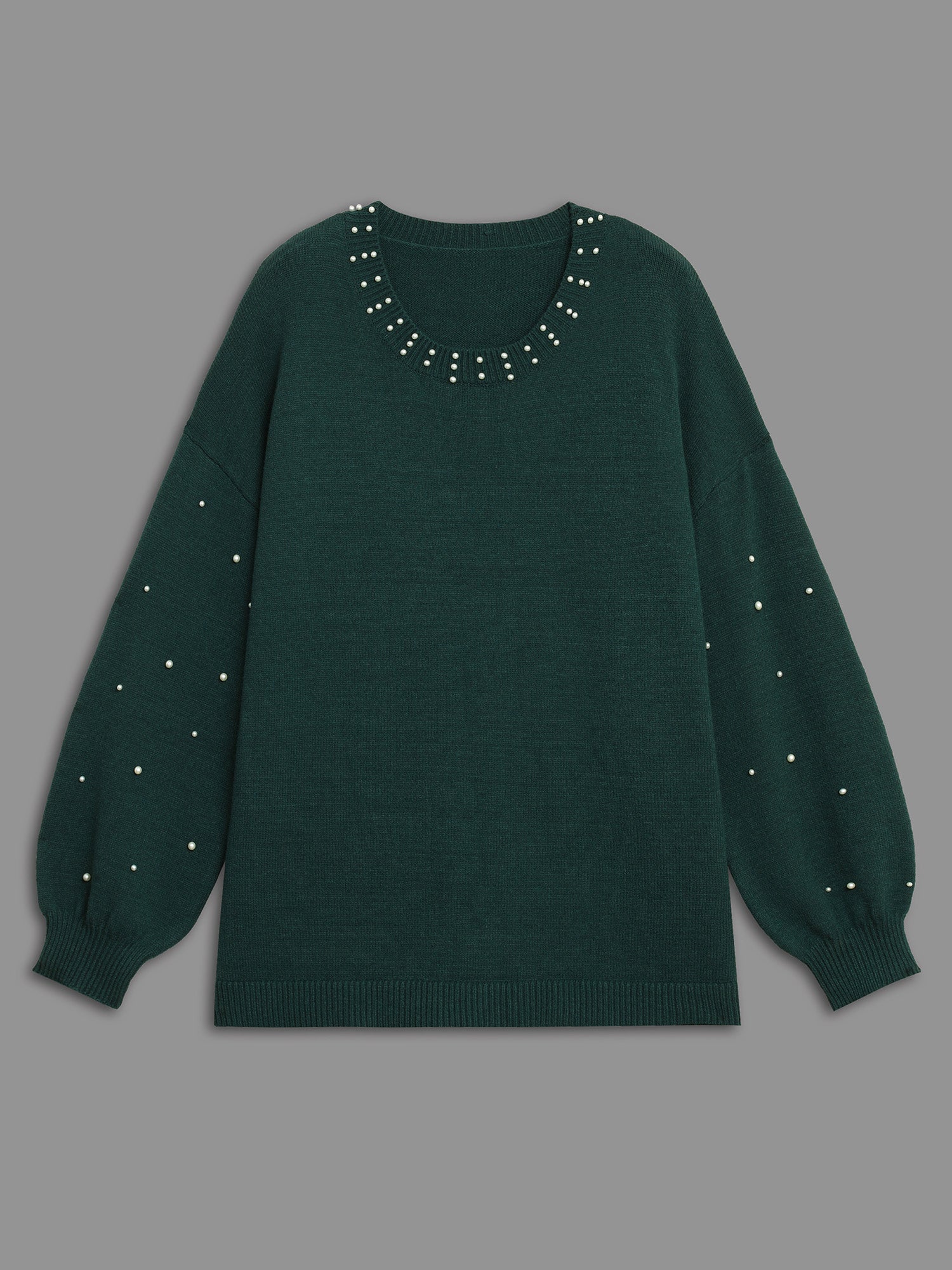 Supersoft Essentials Beaded Neckline Drop-Shoulder Pullover - Image 8
