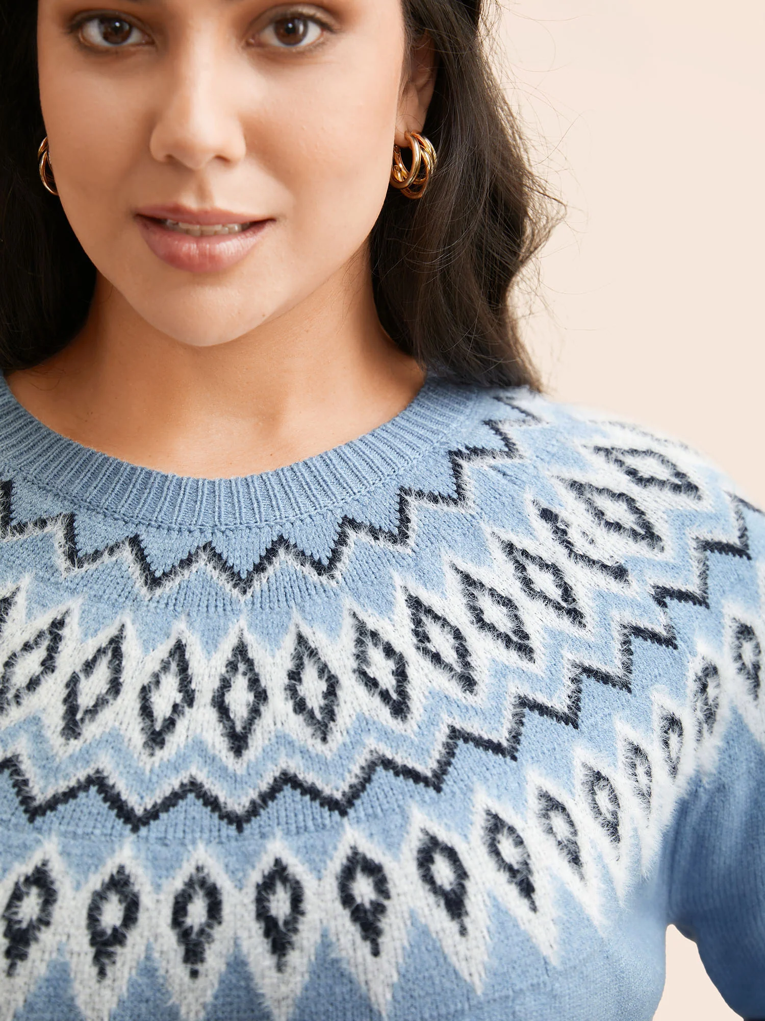 Supersoft Essentials Boho Print Raglan Sleeve Pullover - Image 4