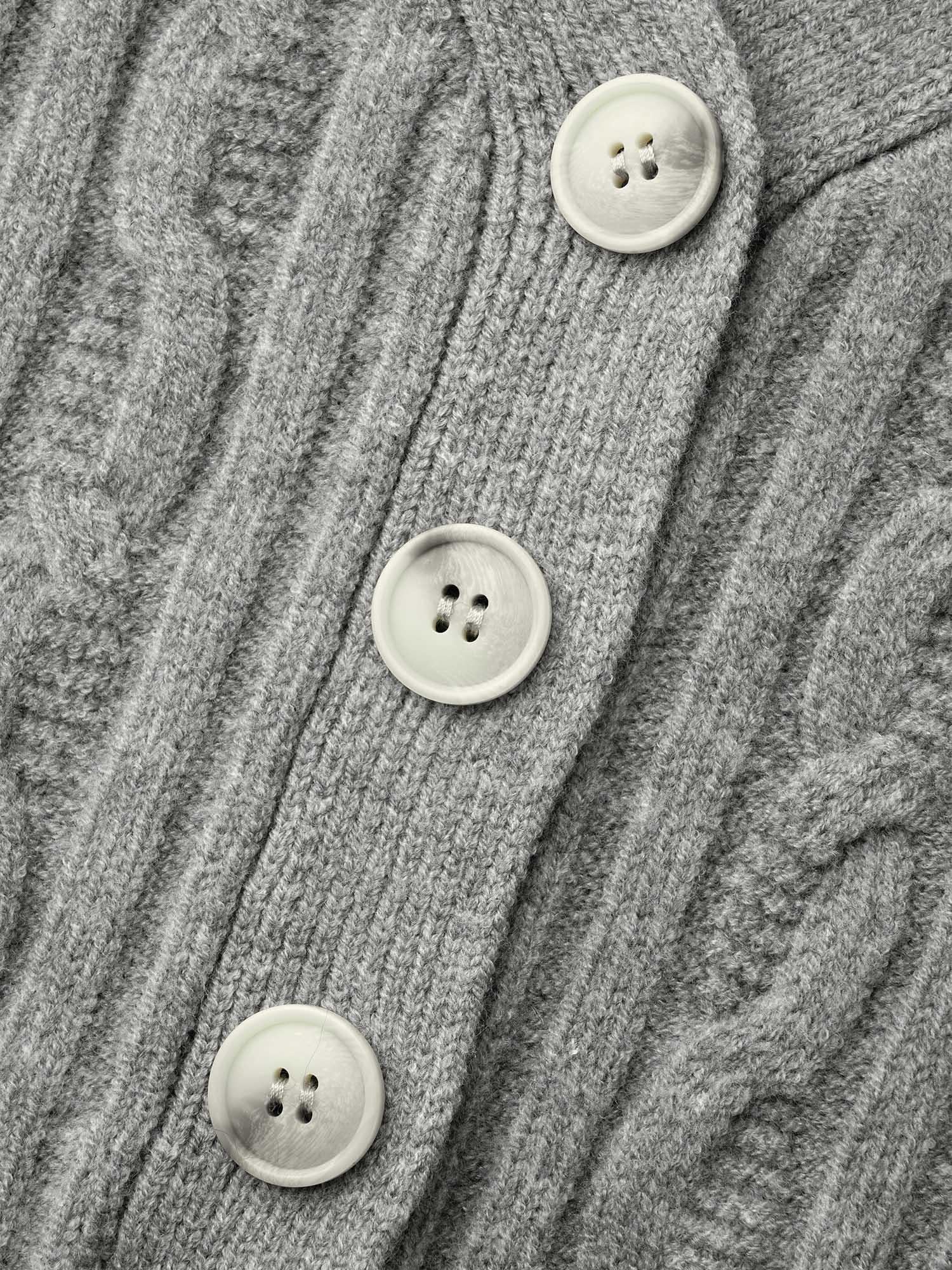 Supersoft Essentials Cable Knit Button Up Pullover - Image 6