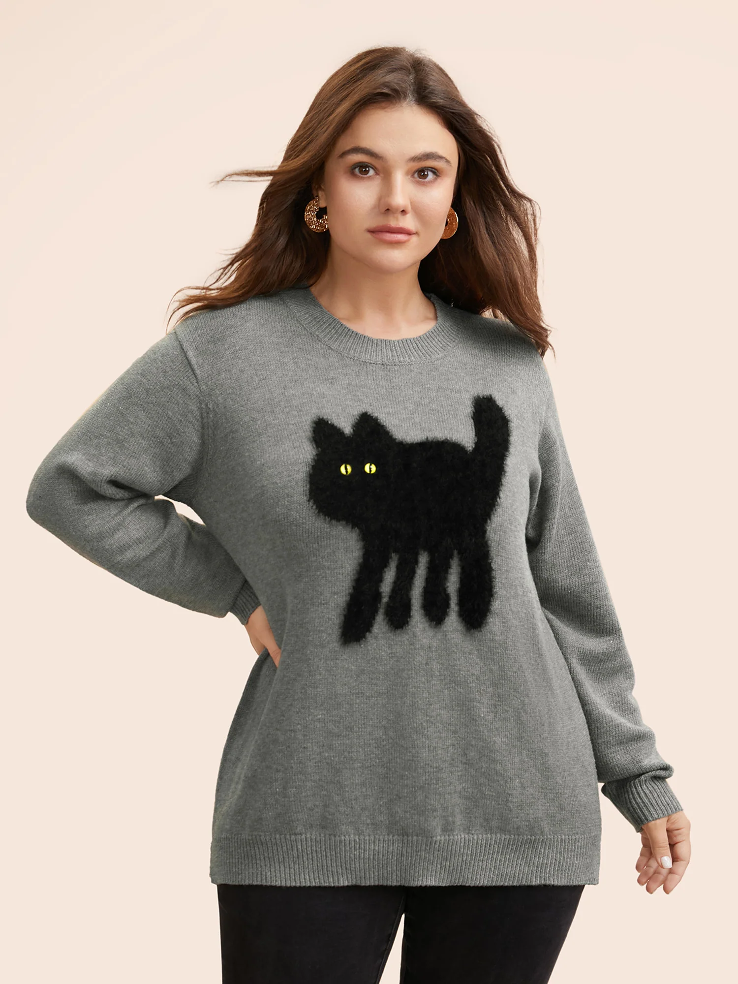 Supersoft Essentials Cat Slit Hem Pullover - Image 3