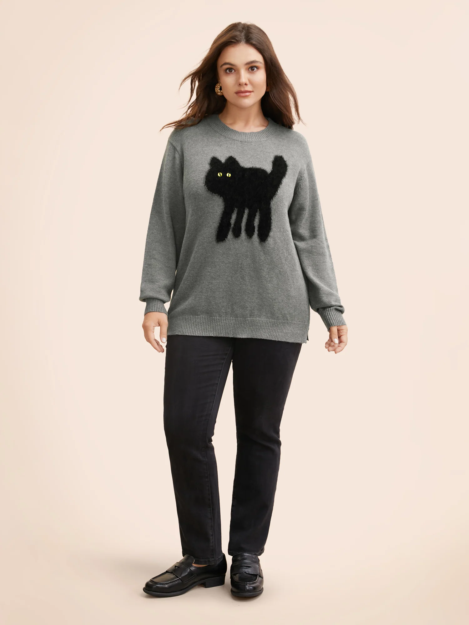 Supersoft Essentials Cat Slit Hem Pullover - Image 4
