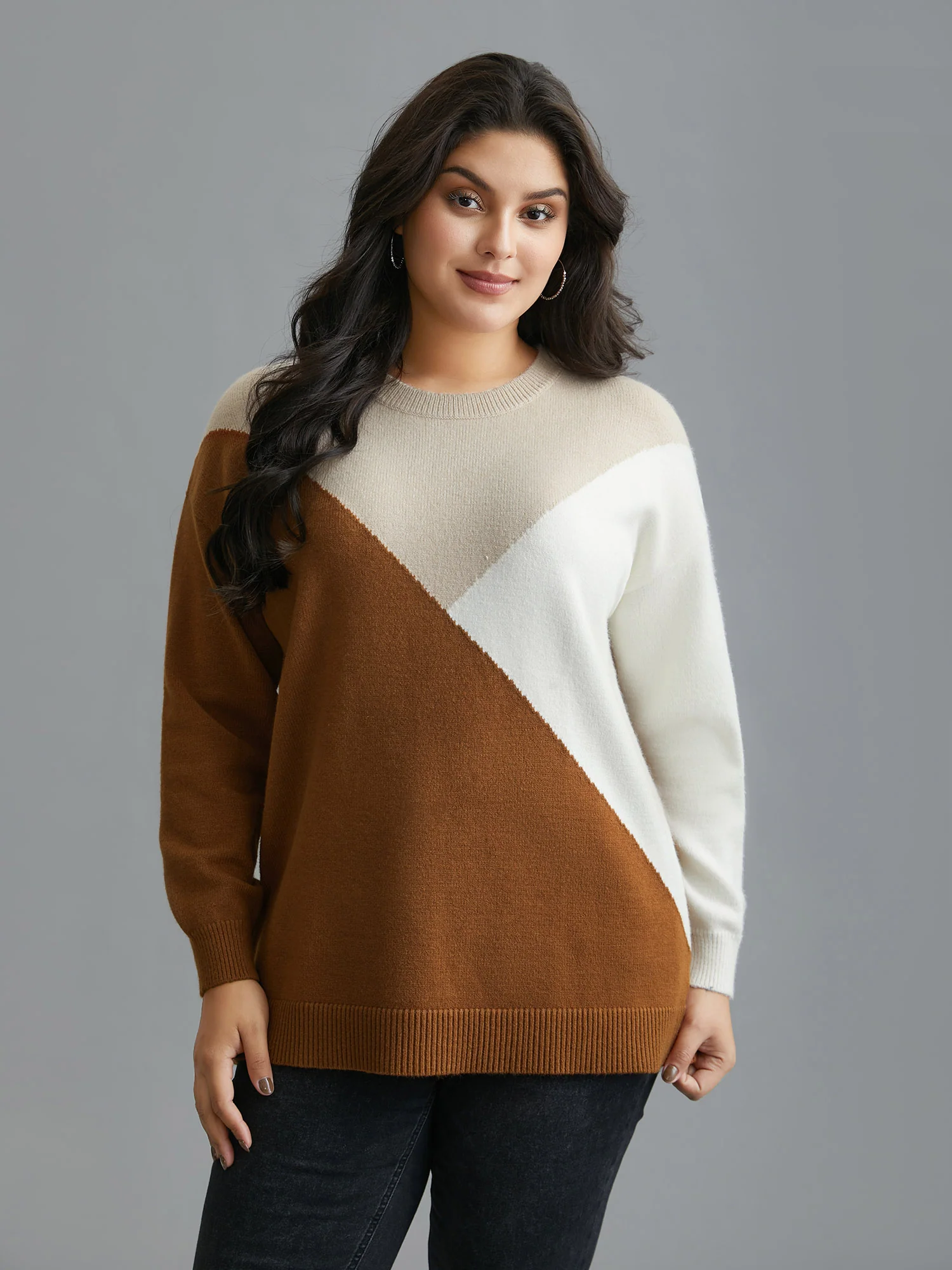 Supersoft Essentials Color Block Crew Neck Pullover - Image 3