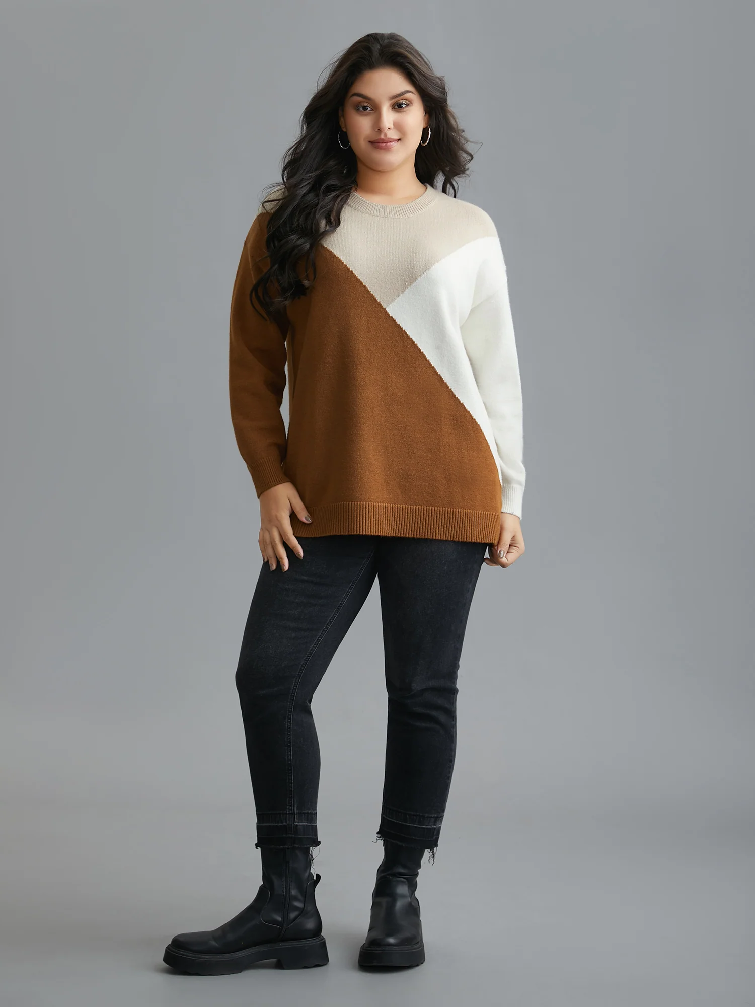 Supersoft Essentials Color Block Crew Neck Pullover - Image 4