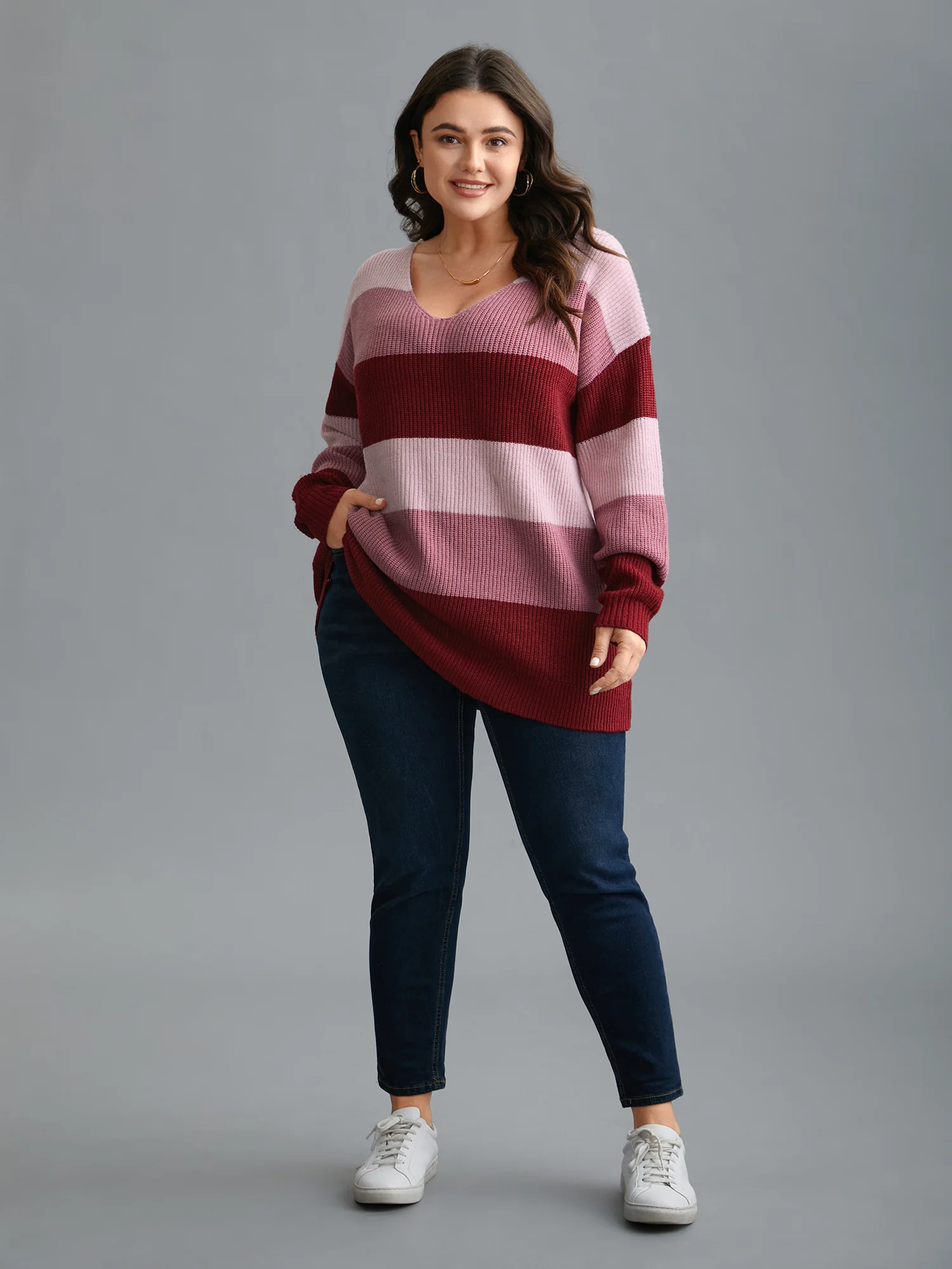 Supersoft Essentials Color Block Drop Shoulder Pullover - Image 2