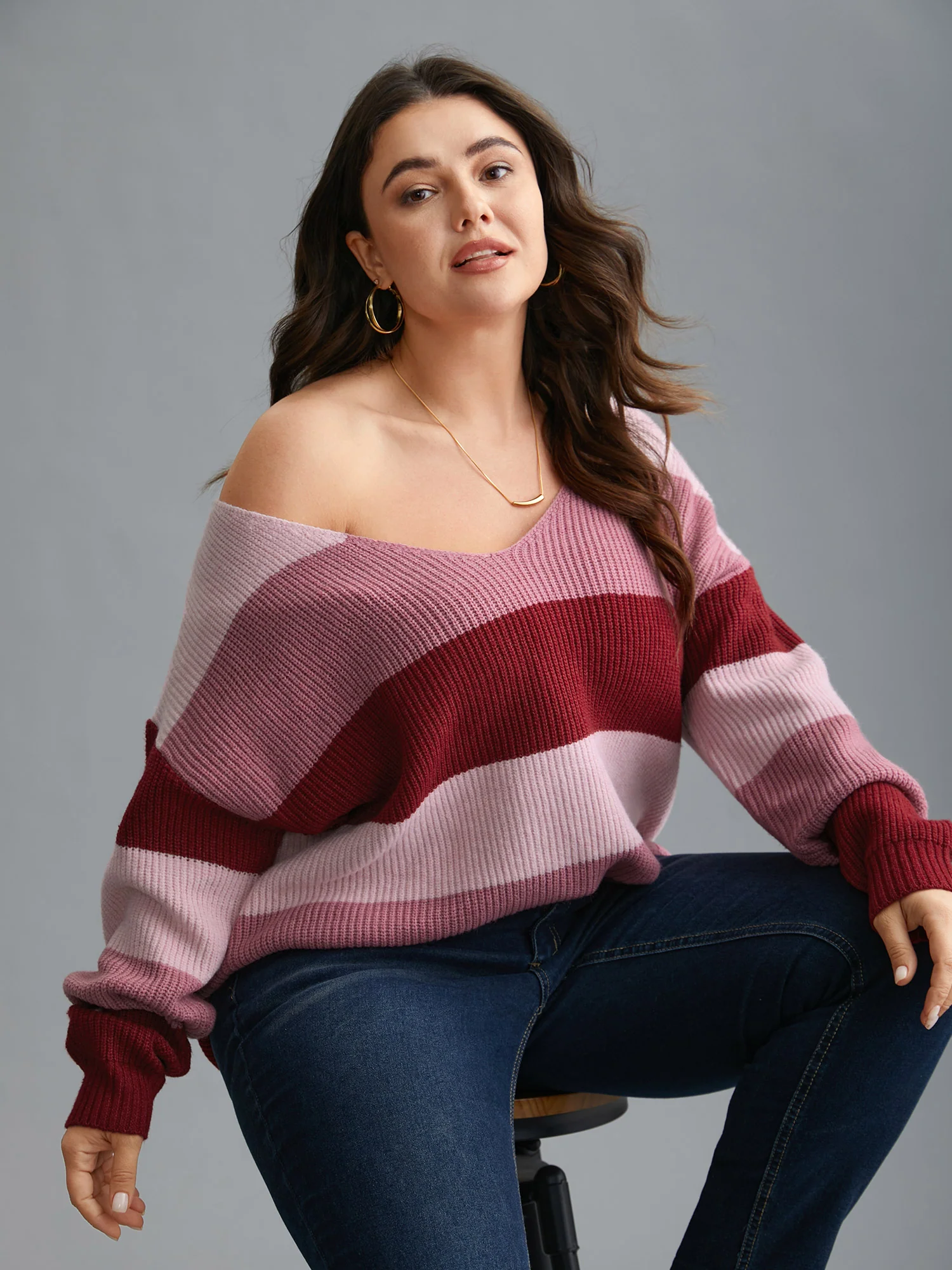 Supersoft Essentials Color Block Drop Shoulder Pullover - Image 3