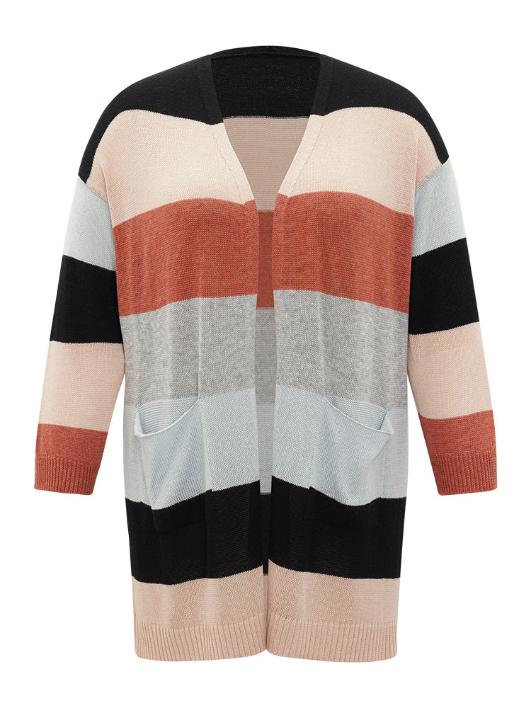 Supersoft Essentials Colorblock Patched Pocket Tunic Cardigan - Image 10