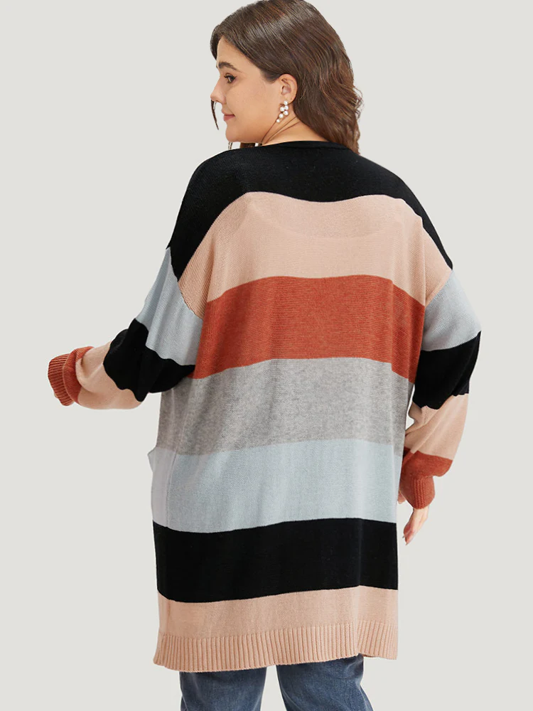Supersoft Essentials Colorblock Patched Pocket Tunic Cardigan - Image 2