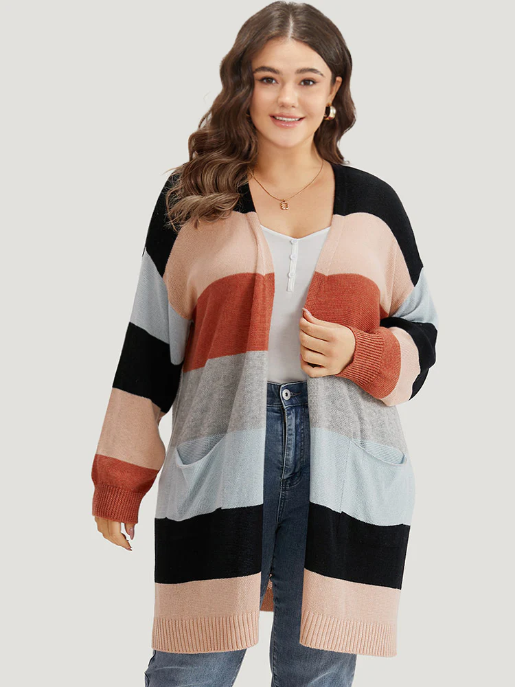 Supersoft Essentials Colorblock Patched Pocket Tunic Cardigan - Image 3