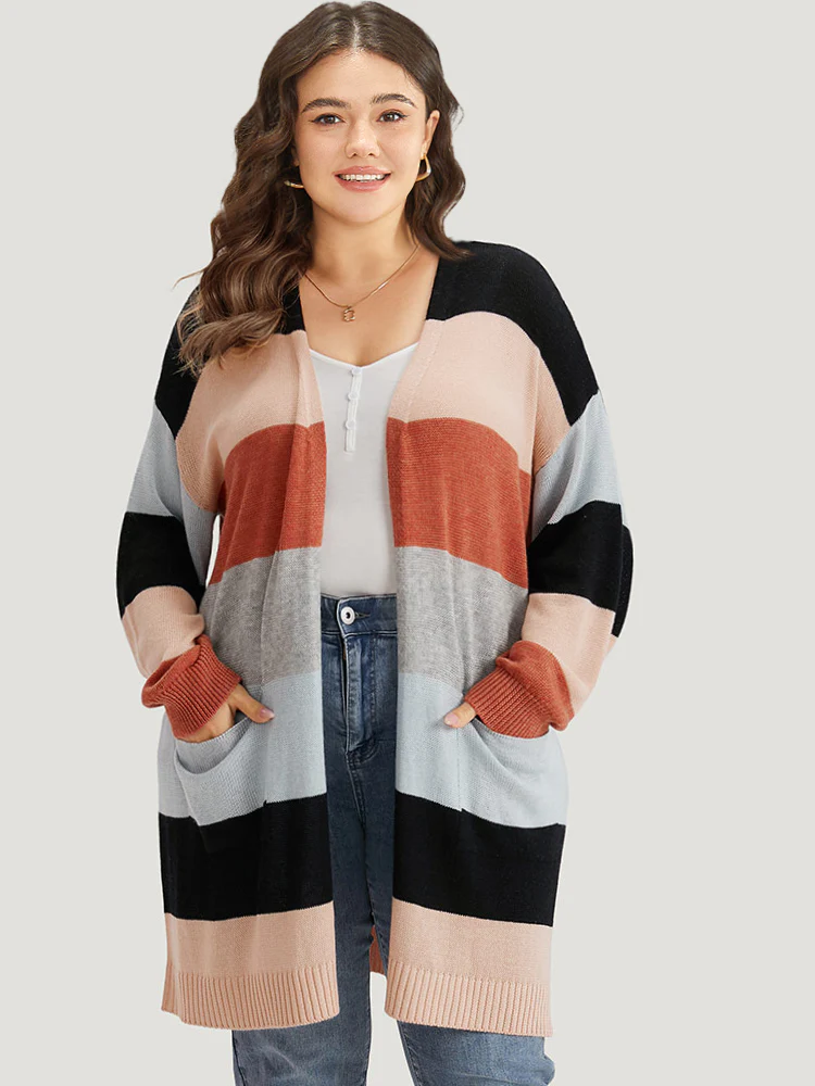 Supersoft Essentials Colorblock Patched Pocket Tunic Cardigan - Image 4