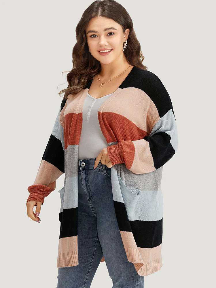 Supersoft Essentials Colorblock Patched Pocket Tunic Cardigan - Image 5