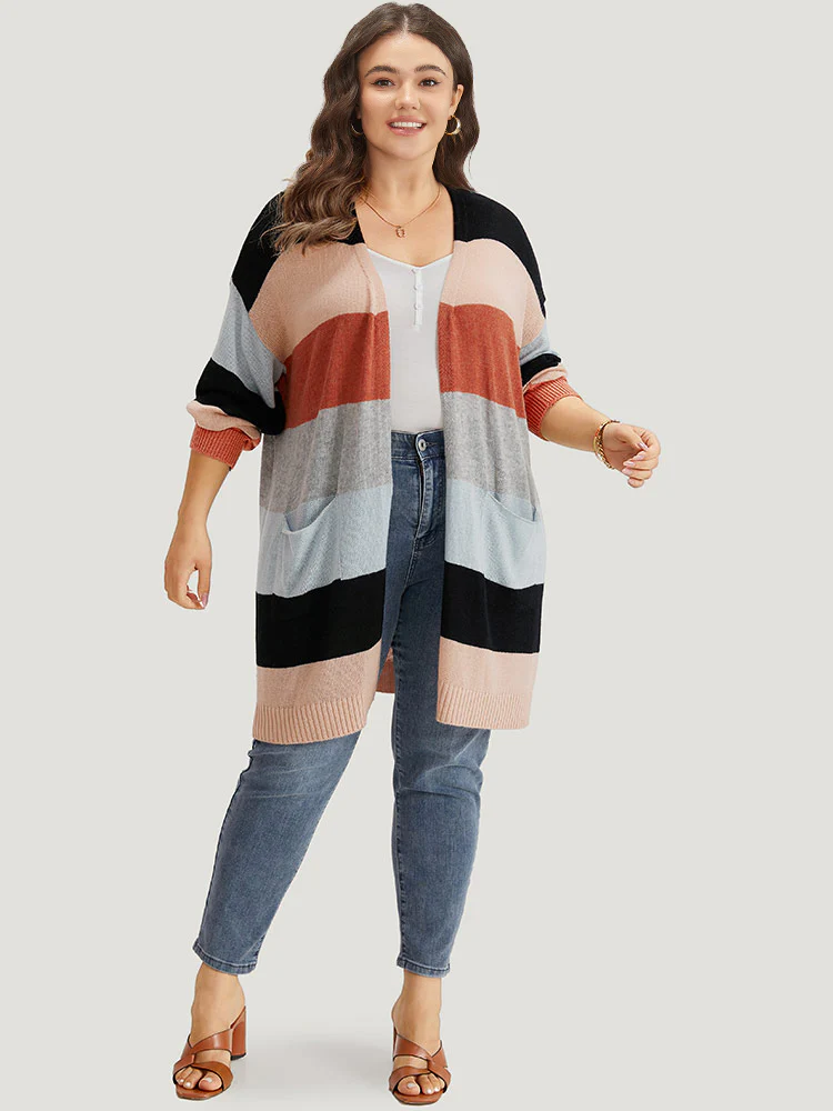 Supersoft Essentials Colorblock Patched Pocket Tunic Cardigan - Image 6