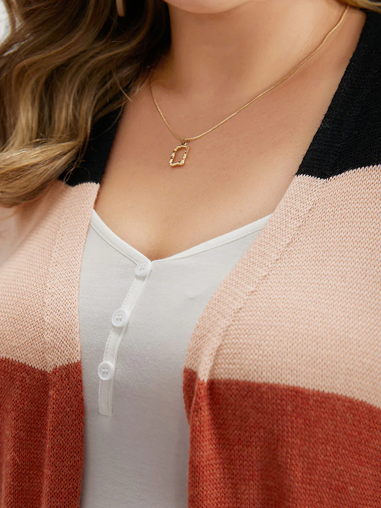 Supersoft Essentials Colorblock Patched Pocket Tunic Cardigan - Image 8