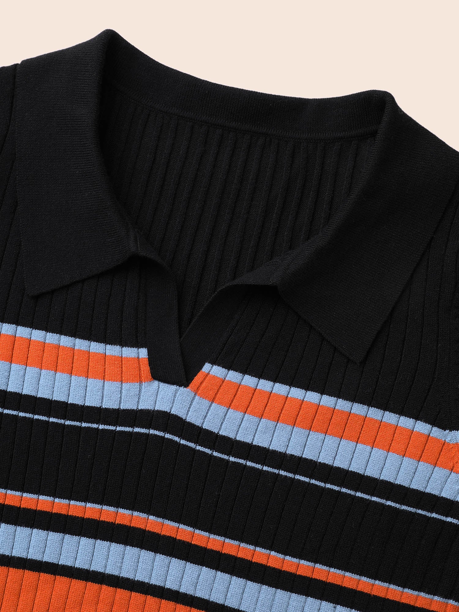 Supersoft Essentials Colored Striped Polo Neck Pullover - Image 6