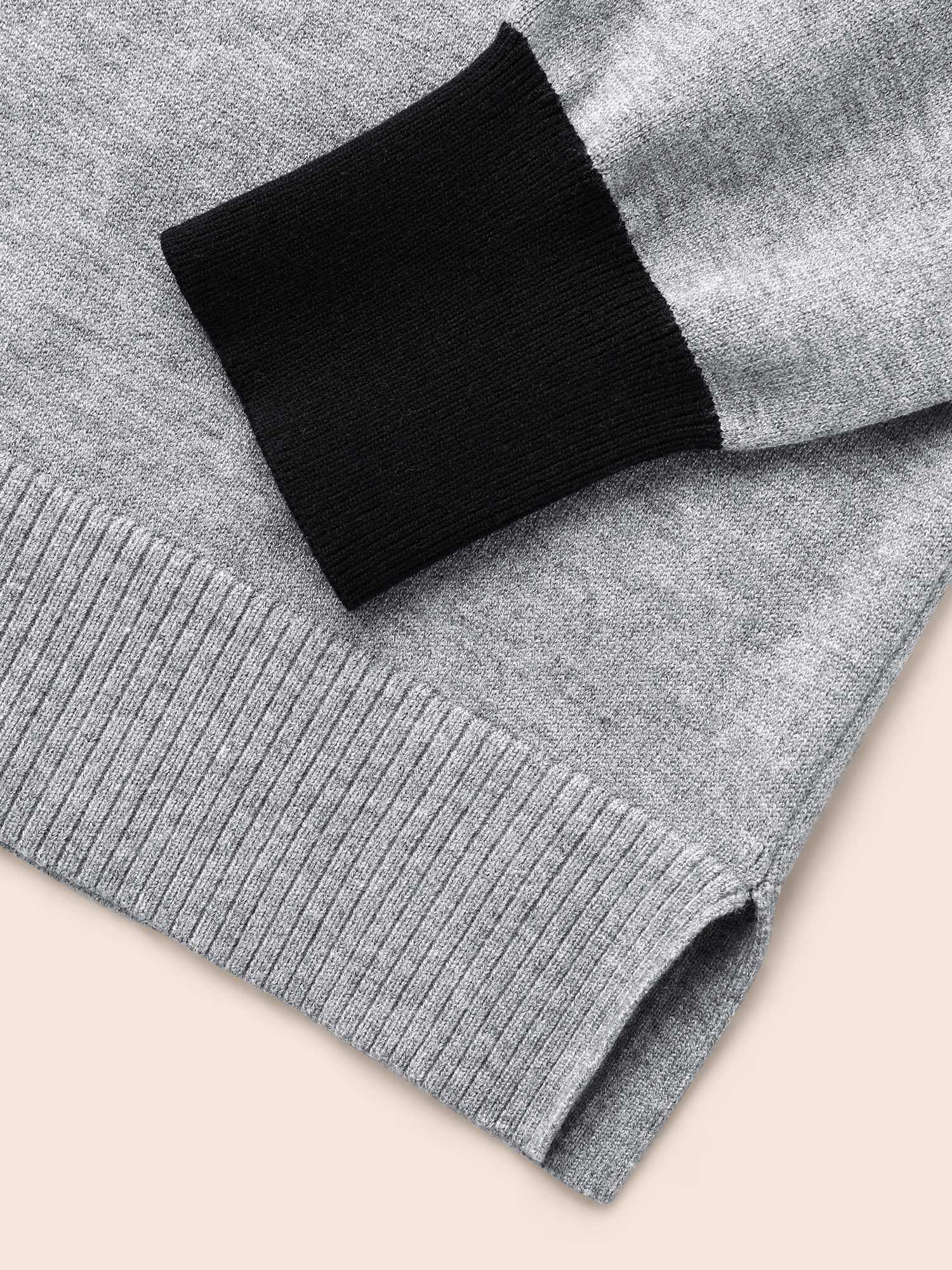 Supersoft Essentials Contrast Polo Neck Button Up Pullover - Image 7
