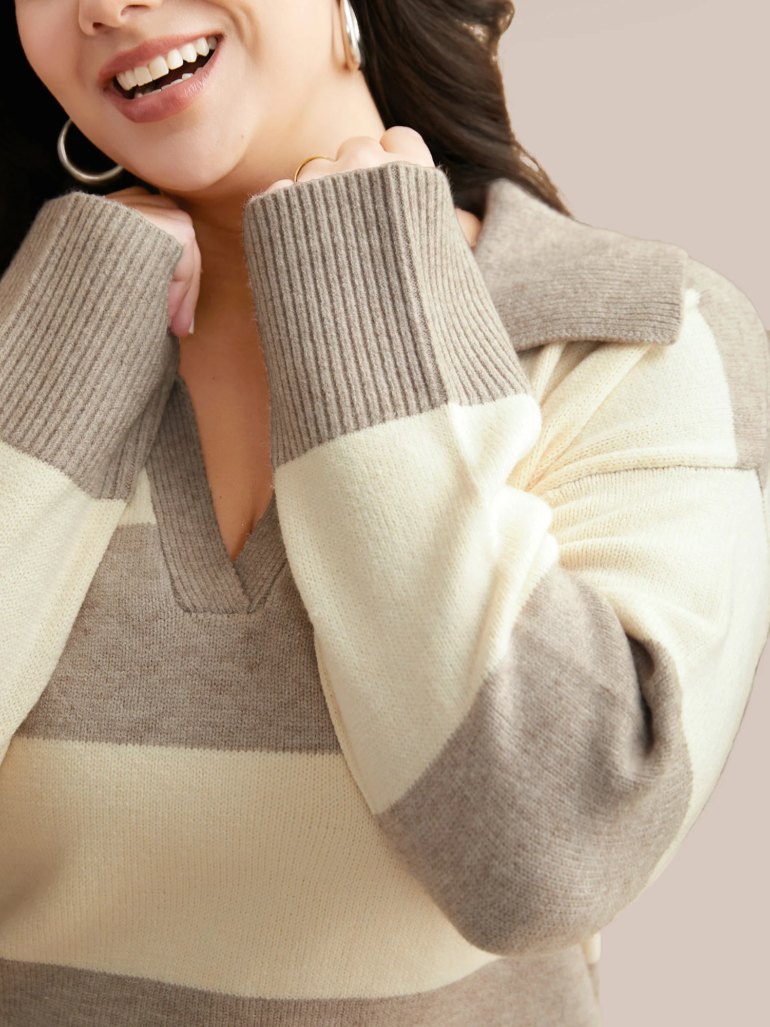 Supersoft Essentials Contrast Slit Hem Texture Pullover - Image 4
